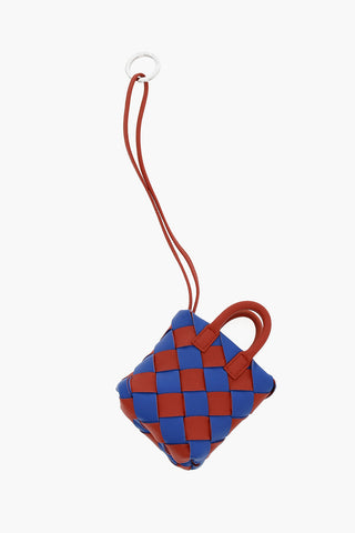Bicolor Intreccio Soft-leather Bag-shaped Charm
