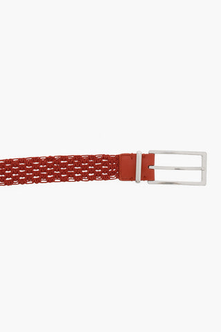 Cotton Macrame Belt with Soft-leather Details