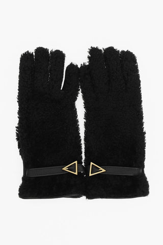 Guanti Shearling in Montone con Fibbia TRIANGLE