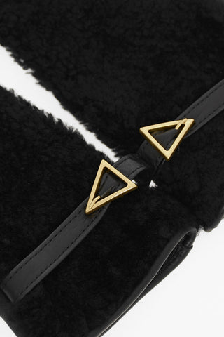 Guanti Shearling in Montone con Fibbia TRIANGLE