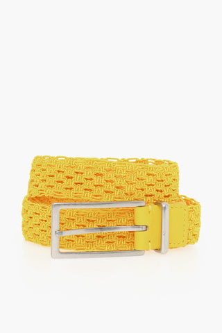 Cotton Macrame Belt with Soft-leather Details
