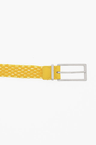 Cotton Macrame Belt with Soft-leather Details