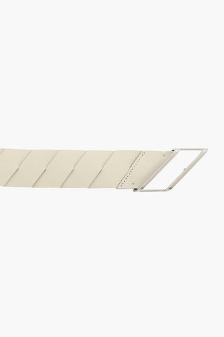 Soft-leather Belt with Silver-toned Hardware