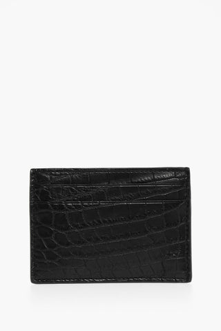 Croco-leather Card Holder