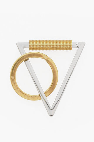 Silver-toned Triangle Key RIng