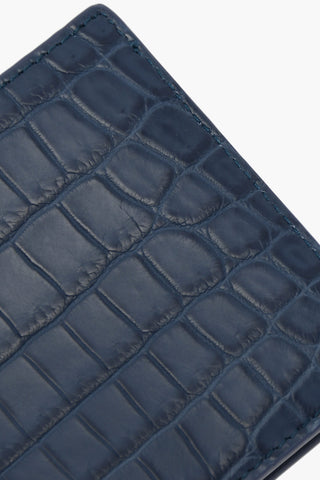 Portafoglio Bifold in Pelle di Coccodrillo
