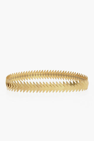 Gold-toned TRIANGLE Elasticated Metal Belt