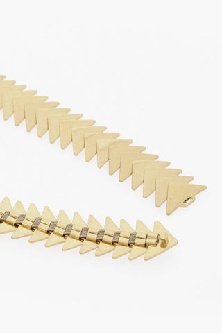 Gold-toned TRIANGLE Elasticated Metal Belt