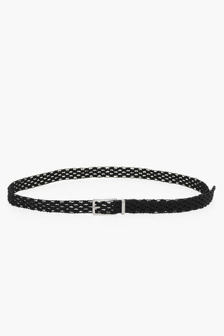 Cintura Slim Macramè con Fibbia Squadrata
