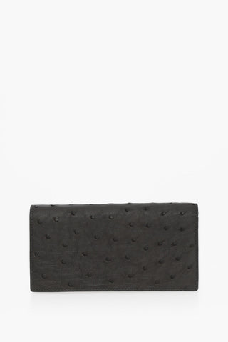Ostrich Leather Bifold Wallet