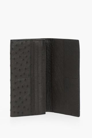 Ostrich Leather Bifold Wallet
