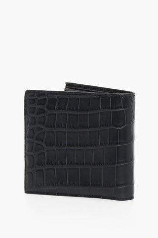 Portafoglio Bifold in Pelle di Coccodrillo