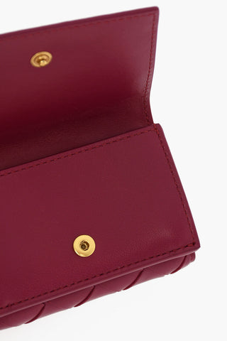 Portafoglio Trifold TINY in Pelle Intrecciata
