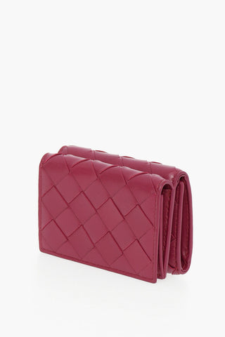 Portafoglio Trifold TINY in Pelle Intrecciata