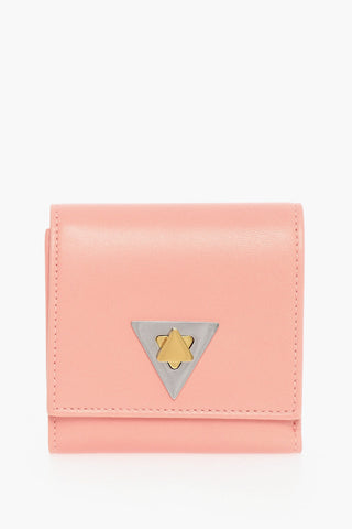 Leather Wallet with Triangle Closure