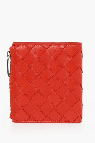 Woven Leather Bifold Wallet