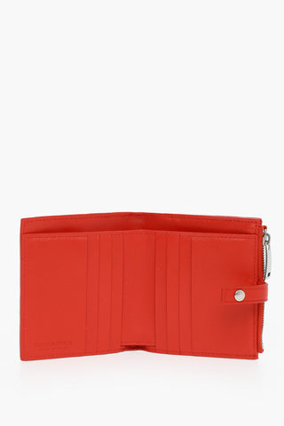 Woven Leather Bifold Wallet