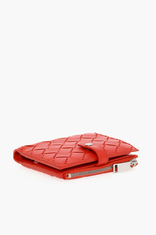 Woven Leather Bifold Wallet