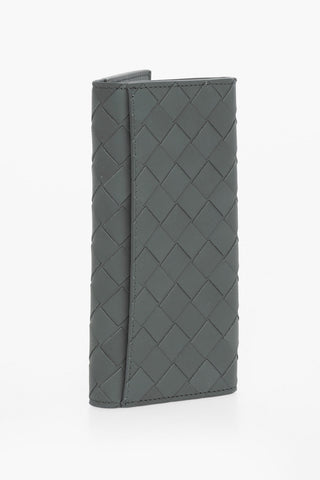 Woven Leather CONTINENTAL Long Wallet