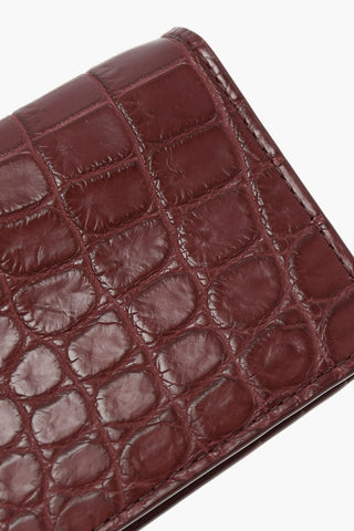 Croco-leather Card Holder