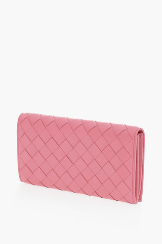 Woven Leather CONTINENTAL Long Wallet