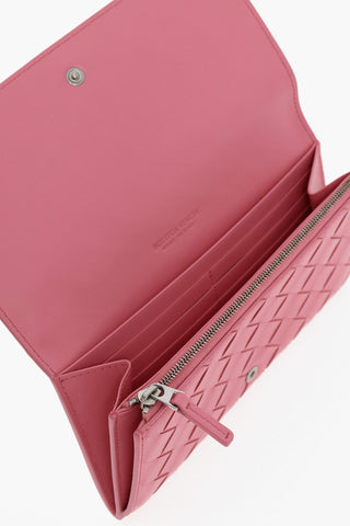 Woven Leather CONTINENTAL Long Wallet