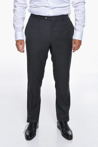 Virgin-wool ACADEMY Double-breasted Suit with Peak Lapel