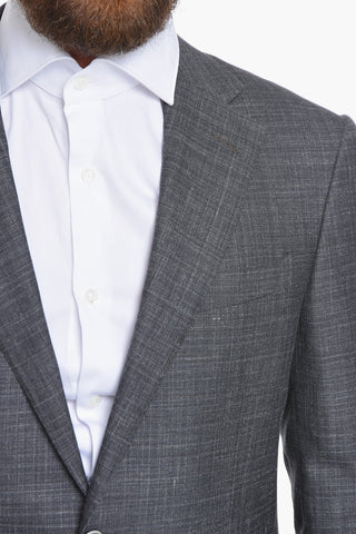 Silk Blend ACADEMY Suit with Flap Pockets