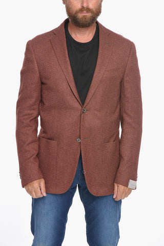 Cashmere Blend GATE Blazer with Herringbone Motif