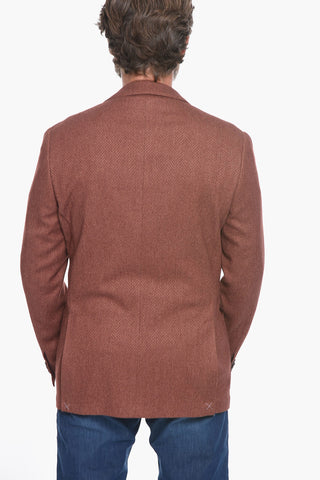 Cashmere Blend GATE Blazer with Herringbone Motif