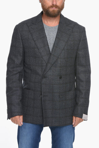 Virgin-wool GATE Double-breasted Blazer with Peak Lapel