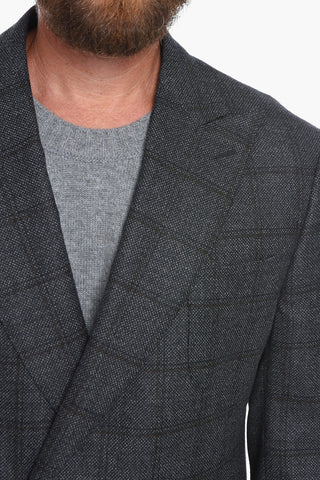 Virgin-wool GATE Double-breasted Blazer with Peak Lapel