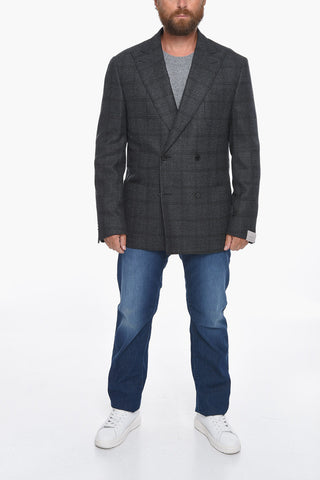 Virgin-wool GATE Double-breasted Blazer with Peak Lapel
