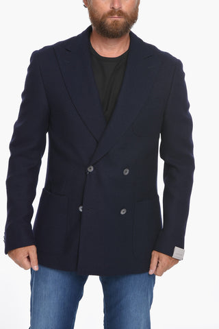 Double-breasted GATE Twill Wool Blazer
