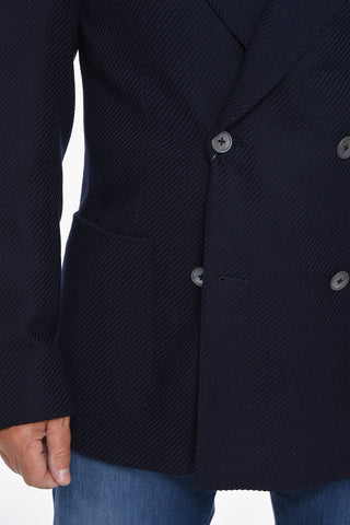 Double-breasted GATE Twill Wool Blazer