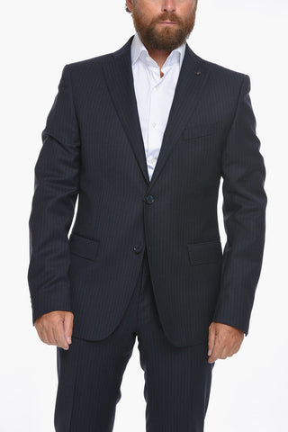 CC COLLECTION Virgin-wool RESET Pinstriped Suit