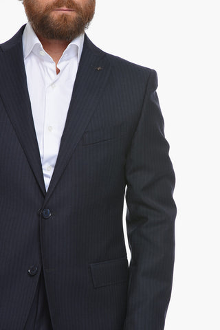 CC COLLECTION Virgin-wool RESET Pinstriped Suit
