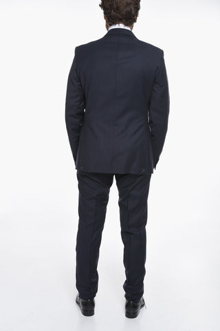 CC COLLECTION Virgin-wool RESET Pinstriped Suit