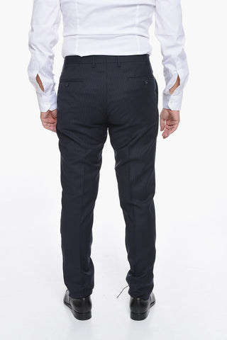 CC COLLECTION Virgin-wool RESET Pinstriped Suit