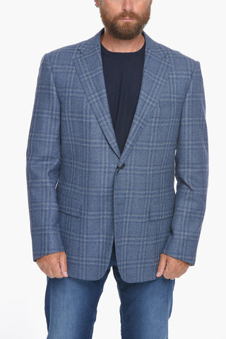 Wool Gabardine MANTUA Blazer with Notched Lapel