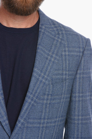 Wool Gabardine MANTUA Blazer with Notched Lapel