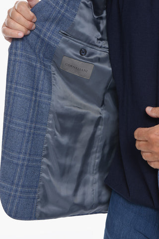 Wool Gabardine MANTUA Blazer with Notched Lapel