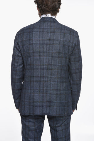 SARTORIA Virgin-wool Single-breasted Suit in Glen-check Motif