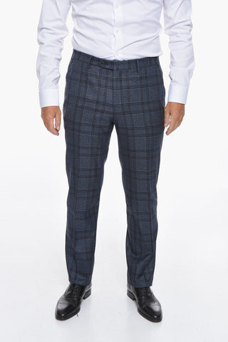 SARTORIA Virgin-wool Single-breasted Suit in Glen-check Motif
