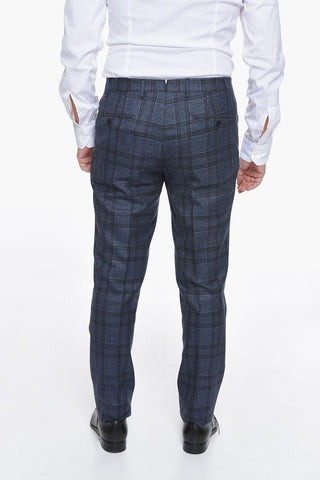 SARTORIA Virgin-wool Single-breasted Suit in Glen-check Motif