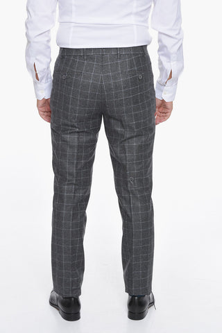 SARTORIA Virgin-wool Single-breasted Suit in Glen-check Motif