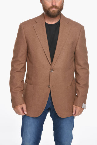 Blazer in Misto Seta LEADER SOFT con Tasche a Toppa