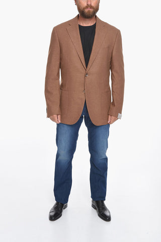 Blazer in Misto Seta LEADER SOFT con Tasche a Toppa