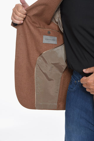 Blazer in Misto Seta LEADER SOFT con Tasche a Toppa