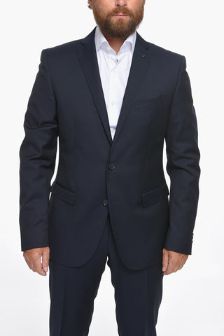 CC COLLECTION Virgin-wool RESET Single-breasted Suit with Notched Lapel